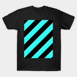 Black and Tiffany Blue Stripes T-Shirt